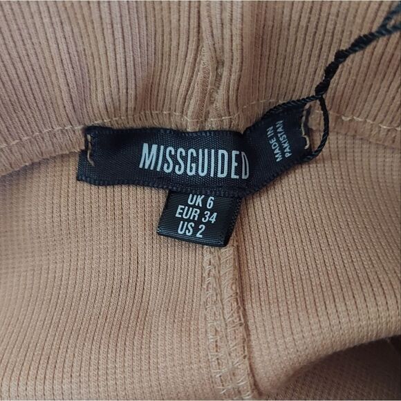 **NWT** Tan Corset Jogger Sofia Richie Missguided sz S/M US 2 - Picture 5 of 9